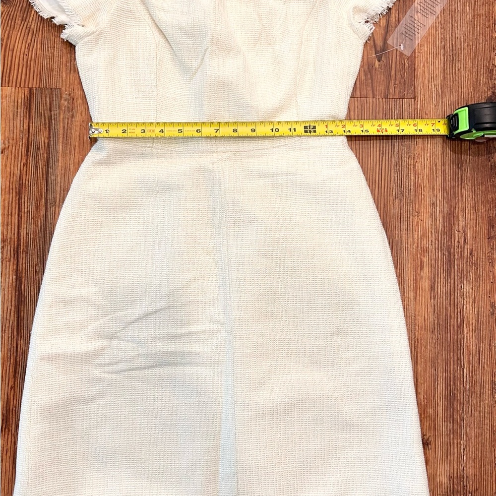 Nanette Lepore Cream Tweed Mini Dress NWT Size 4 Quiet Luxury Chic - Picture 11 of 12